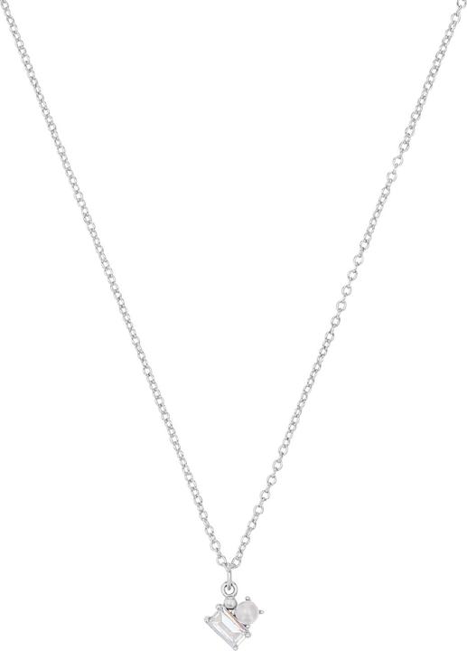 Actual product image S.Oliver Halsschmuck für Damen, 925 Sterling Silber, Zirkonia synth., Muschelkernperle (Silver 925)