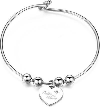 Image du produit Sagapo S'AgapÃµ - Bracelet en acier solide Be My Always Follow Your Dreams SBM19 (100% acier inoxydable)