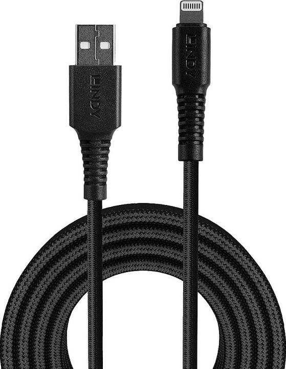 Actual product image Lindy Lightning Charging Cable (3 m, USB 2.0)