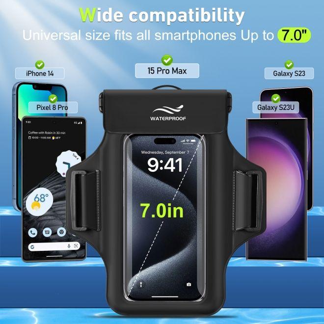 Produktbild Mu Sport 2in1 Wasserdichte Umhängetasche & Sport Armband für Smartphone bis 7"