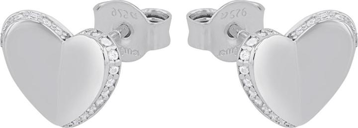 Actual product image S.Oliver Ear jewellery for ladies, 925 sterling silver, zirconia (synth.) | heart (925 silver)