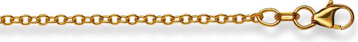Natsumi Schmuck Halskette Gelbgold 14K/585 Anker Rund 2mm (585/14 K Gelbgold, 42 cm)