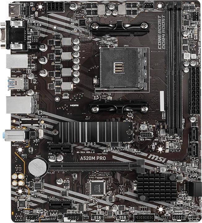 Produktbild MSI A520M Pro (AM4, AMD A520, mATX)