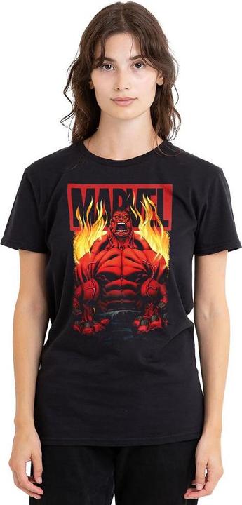 Immagine prodotto Maglietta Hulk Rosso Fuoco Adulto Unisex (L)