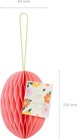 Partydeco Honeycomb Egg (1 x, 8.5 x 12 cm)