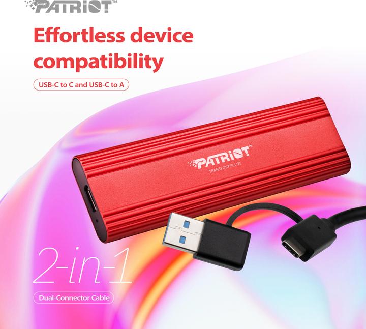 Produktbild Patriot SSD 2TB 1.0/1.0 Transporter Lite Portable USB rd PAT (2 TB)
