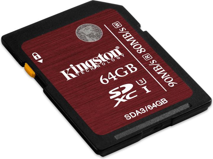 Actual product image Kingston SDXC Card 64GB, UHS-I, U3 (64 GB, SDXC, U3, UHS-I)