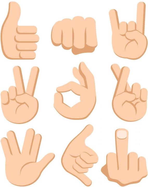 Produktbild Emojione Emoji Hand Signs (60 x 75 cm)