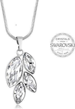 Levien Necklace with four clear Navette crystals