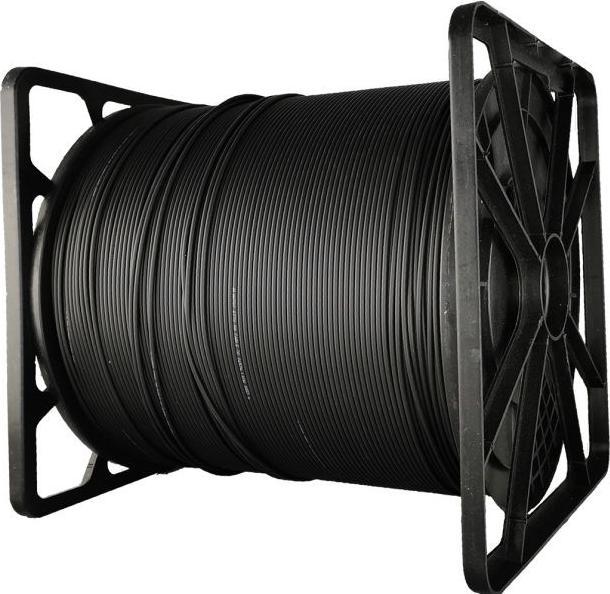 Actual product image Alantec Fibre optic cable OS2 FTTH flat SM 2J 9/125 LSOH white reinforced with two steel rods 1000m (1000 m)