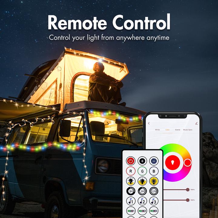 Actual product image LogiLink Wi-Fi Smart RGB light chain with remote control, Tuya compatible, 5 m (5 m)