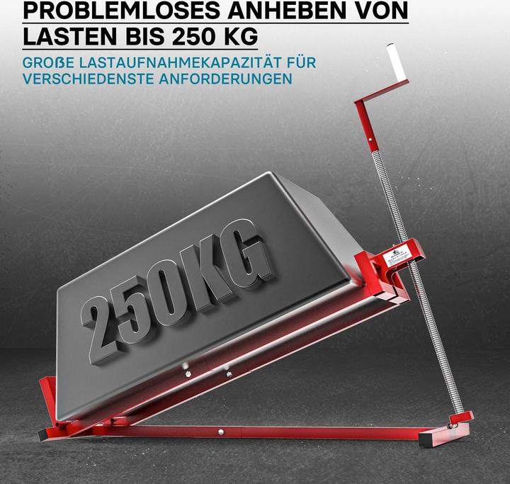 Actual product image Wiltec Foldable lawn mower jack height adjustable max. 250kg (551lbs) (Lawn tractor, Tractor accessories)