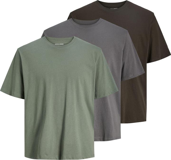 Jack & Jones 3er-pack Einfarbig Rundhalsausschnitt T-shirt T-shirt (S)