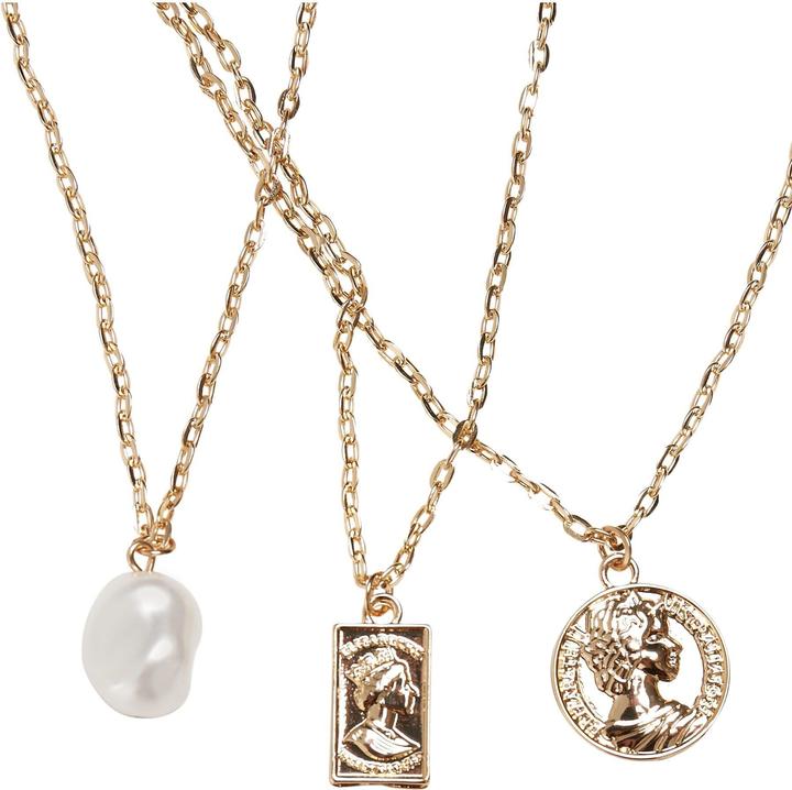 Immagine prodotto Urban Classics Collana di base di perle a strati (50% zinco, 50% di ferro)