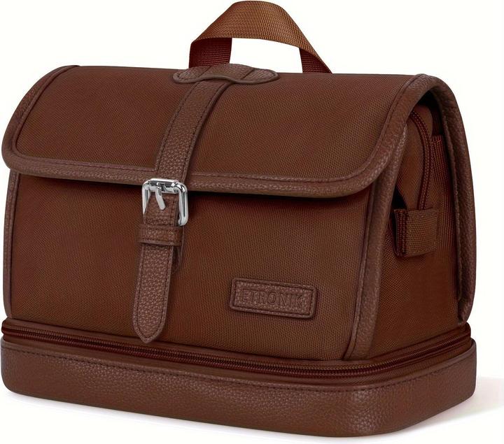 Actual product image Only-Bags.Store Nylon travel make-up bag with large opening, waterproof and dustproof cosmetics case with separate