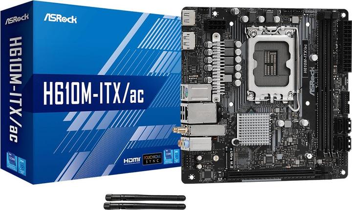 Produktbild AsRock H610M-ITX/ac (LGA 1700, Intel H610, Micro-ITX)