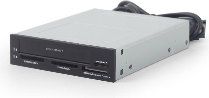 Gembird FDI2-ALLIN1-03 card reader Internal Black, Grey (USB, SATA)