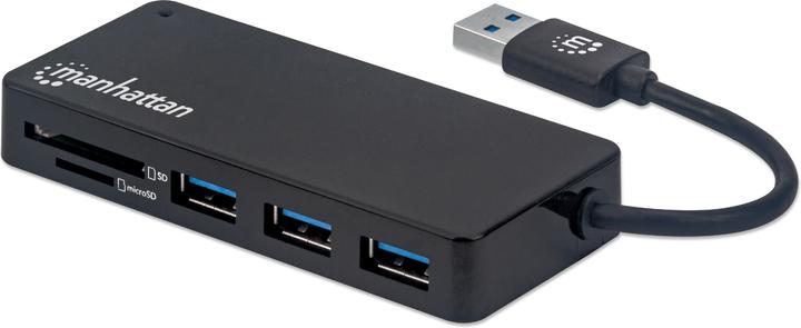 Manhattan USB 3.0 con lettore di schede (USB-C, 3 Porti)