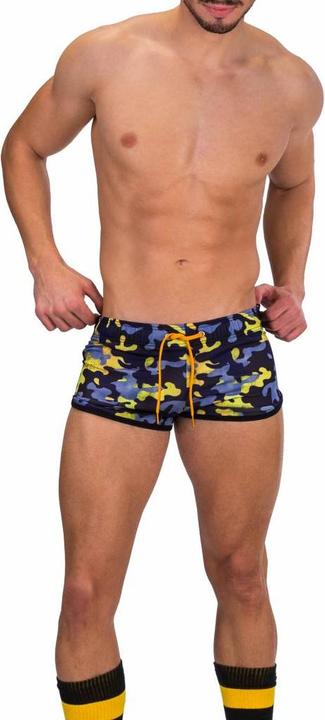 Barcode Berlin Gym Short Thar navy-gelb (L)