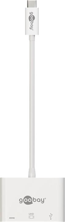 Actual product image Goobay USB-C™ Multiport Adapter HDMI, White, 0.15 m (USB-C, 3 Ports)