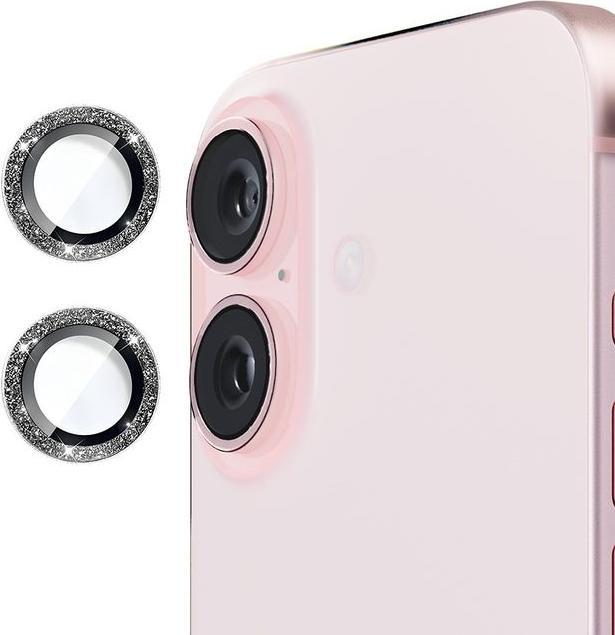 Image du produit Enkay Bague d'appareil photo en métal pailleté (1 pièce(s), Apple iPhone 16 Plus, Apple iPhone 16)