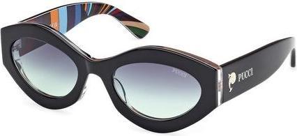 Actual product image Emilio Pucci Pucci EP0227 01B Black Texture Sunglasses for Women 54/21/140