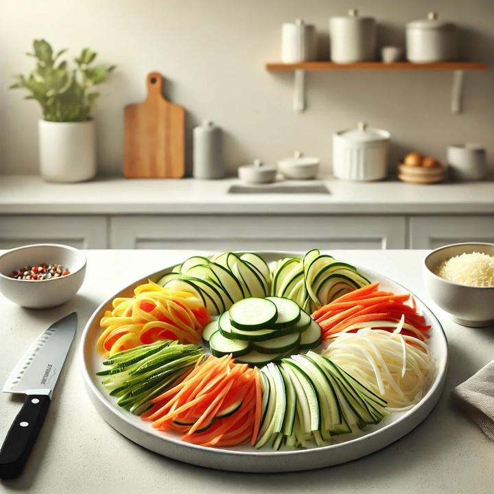 Produktbild Stoneline Verstellbarer Gemüseschneider mit Reibe, Obst Gemüse Hobel | 6 Schnittarten