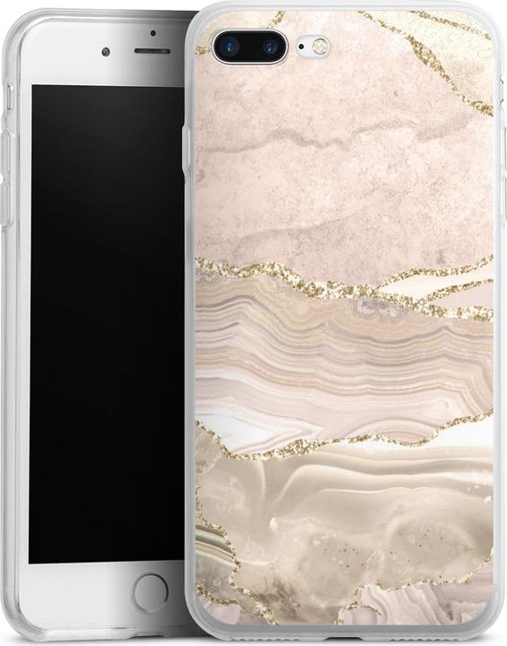 Produktbild DeinDesign Silikon Hülle für Apple iPhone 8 Plus Handyhülle Case Smartphone Schutzhülle Glitzer Look Marmor (Apple iPhone 8 Plus)