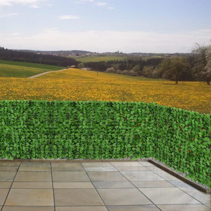 Produktbild Swisshandel24 Balkonsichtschutz, Sichtschutz Windschutz Verkleidung für Balkon Terrasse Zaun 500x100cm Blatt hell (500 cm)