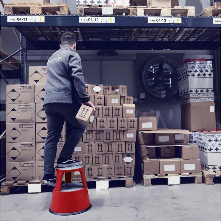 Produktbild Dönges Rollhocker, Metall, rot