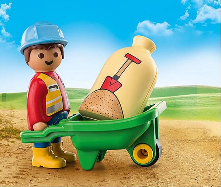 Image du produit Playmobil 70409 Ouvrier du bâtiment avec brouette (70409, Playmobil 1.2.3)