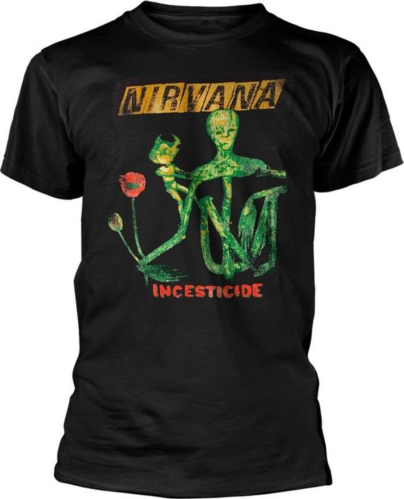 Nirvana T Shirt Reformant Incesticide Band Logo Official Mens Black XXL (XXL)