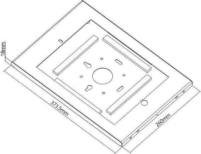 Actual product image Maclean holder Advertising holder for tablet, wall mounted with lock, 12.9 ", iPad Pro (Gen1