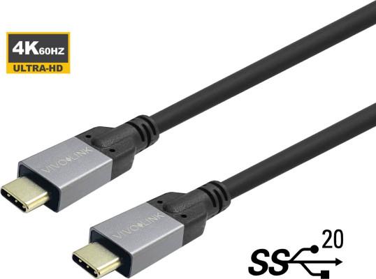 Actual product image Vivolink USB-C to USB-C Cable 7m (7 m, USB 3.2 Gen 2, 100 W)