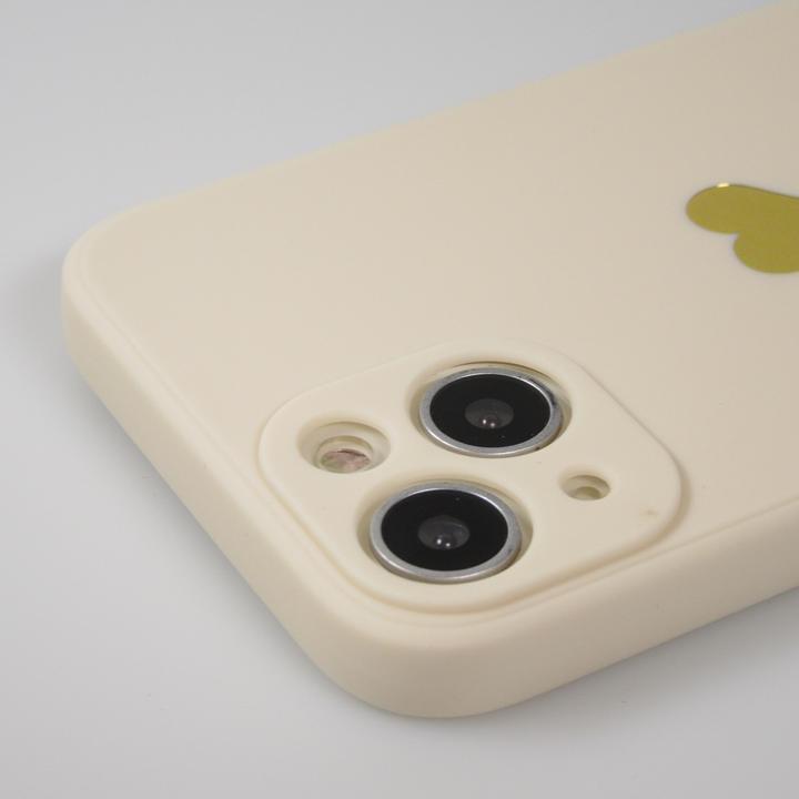 Actual product image PhoneLook Cover Silicone Mat Heart gold (Apple iPhone 13)
