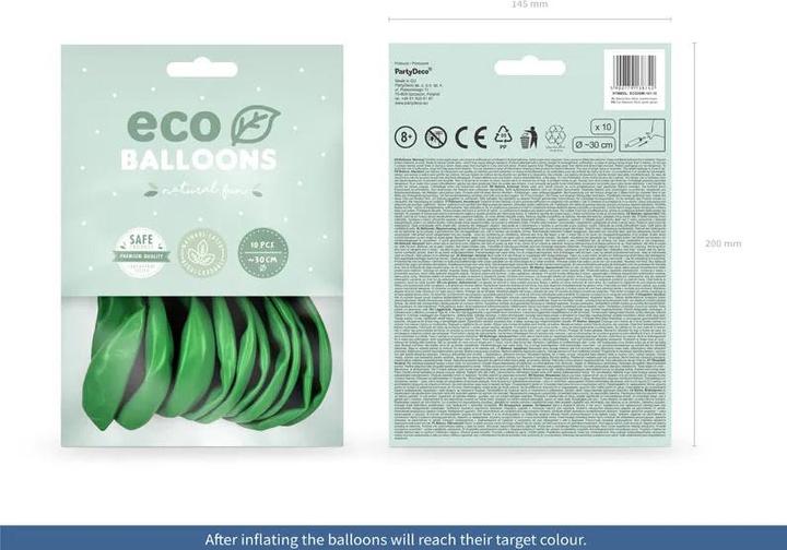 Produktbild Partydeco Luftballons grün metallisiert Eco (10 x)