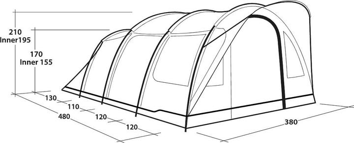 Nutritional values and ingredients Outwell Sky 6 (Tunnel tent, 21.80 kg, 6 persons)