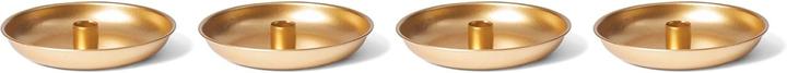 Produktbild Novaliv Kerzenständer Stabkerzen 4er-Set GOLD 15cm Durchmesser Adventskranz Kerzenteller scandic (15 x 15 x 15 cm)