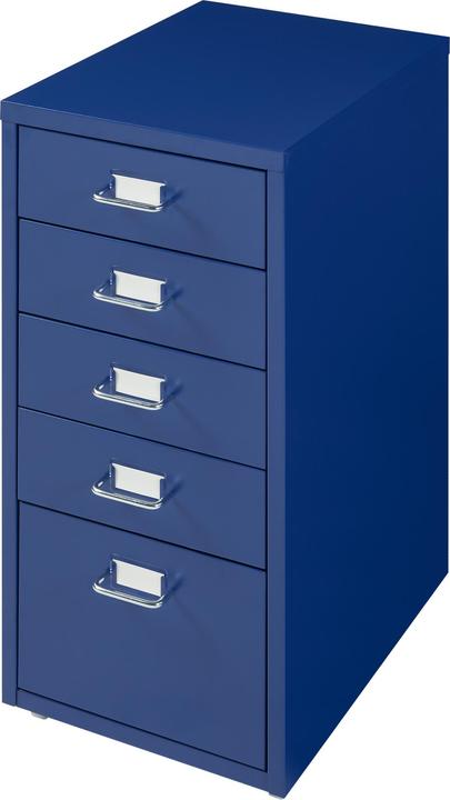 Immagine prodotto En.Casa Piedistallo mobile Kökar con 5 cassetti 69x28x41 cm Blu (69 x 28 x 41 cm)