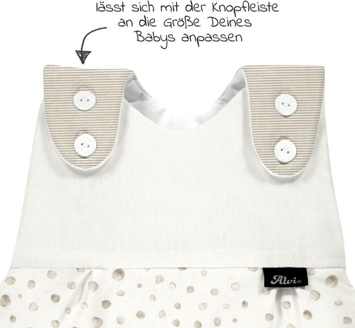 Actual product image Alvi Baby all year sleeping bag Mäxchen Aqua Dot Gr. 50/56 (56 cm, 2.5 TOG)
