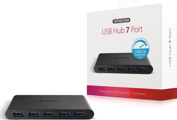 Produktbild Sitecom CN 084 Hub 7 x SuperSpeed USB 3.0 (USB-A, 7 Ports)