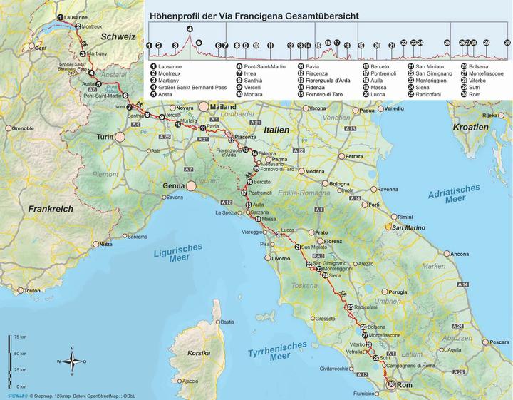 Actual product image Via Francigena (German, Ingrid Retterath, 2025)