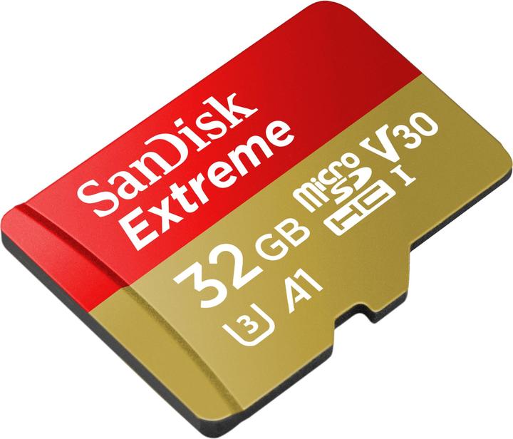 Actual product image SanDisk Extreme UHS-I V30 (32 GB, microSDHC, U3, UHS-I)