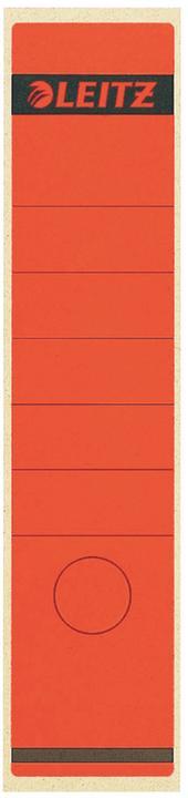 Image du produit Leitz Etiquette de dos de dossier, 61 x 285 mm, longue, large, rouge convient pour standard et