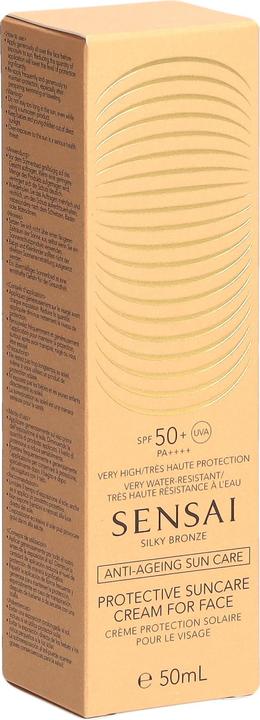 Actual product image Sensai Silky Bronze Protective Suncare Cream For Face SPF50 50ml (Sun cream face, SPF 50, 50 ml)