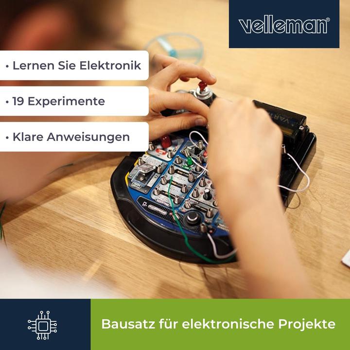 Image du produit Velleman Kit de projet électronique - 18 expériences - LED, ventilateur & son