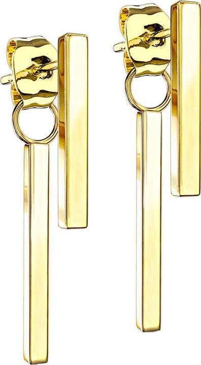 Star Piercing Ohrstecker vergoldet Balken Anhänger Balken (ohne Messing, Chirurgenstahl 316L)