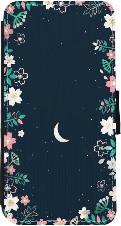 Produktbild PhoneLook Hülle Wallet schwarz Flowers space (Apple iPhone 13)