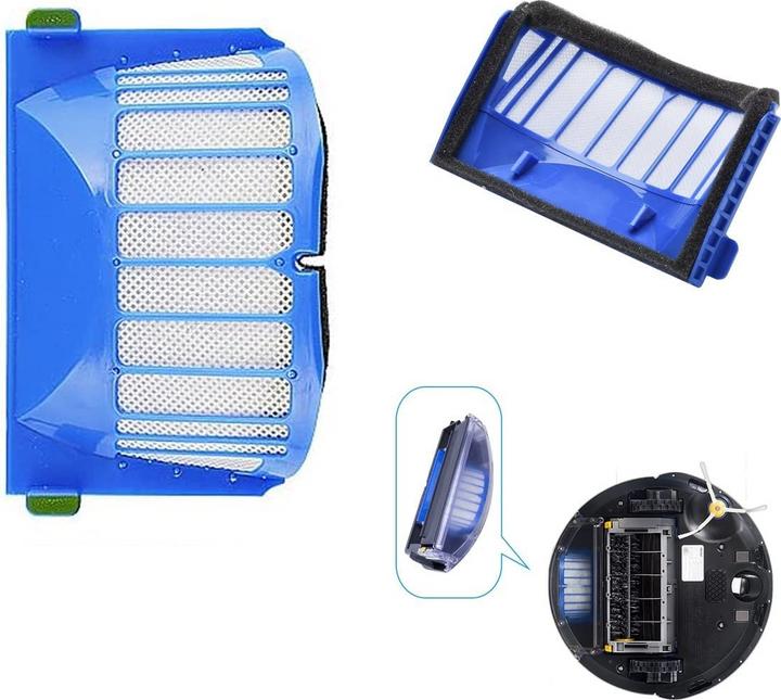 Image du produit Werkstein Brosses de rechange & filtres Hepa pour l'aspirateur Roomba 500/600 d'iRobot - kit de nettoyage (13