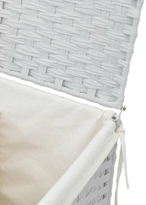 Produktbild VidaXL Wäschekorb mit Deckel Weiss 46x33x60 cm Poly